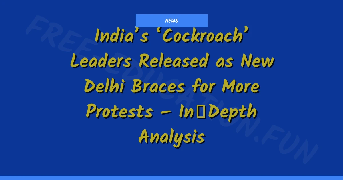 India’s ‘Cockroach’ Leaders Released as New Delhi Braces for More Protests – In‑Depth Analysis